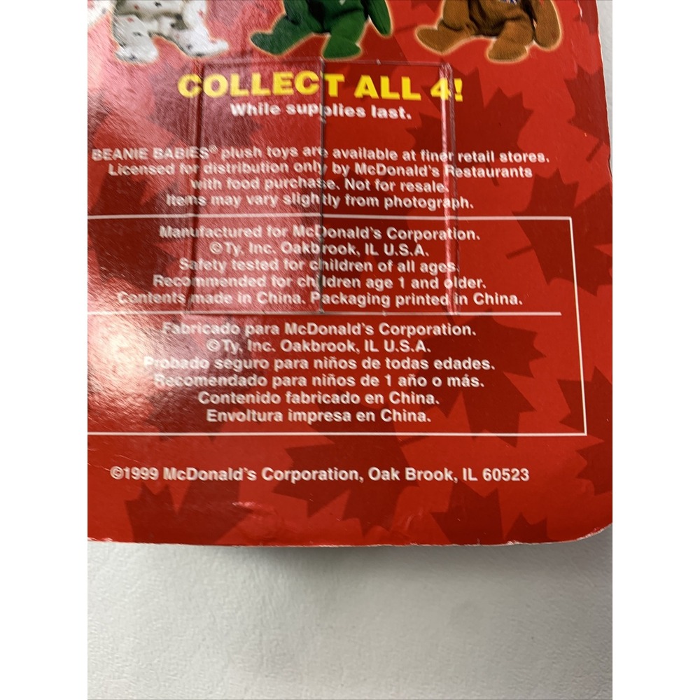 Maple the Bear Beanie Baby WITH RARE ERRORS‎ Damaged Bubble - Picture 5 of 12